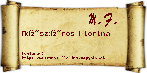 Mészáros Florina névjegykártya